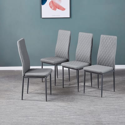 GZMR Modern PU Leather Dining Chair Set Of 4