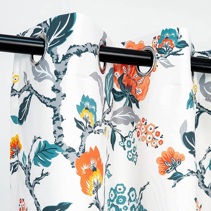Porch & Den Navarre Botanical Blackout Curtain Panel Pair