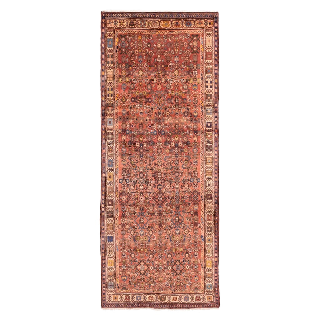 ECARPETGALLERY Hand-knotted Andelz Dark Copper Wool Rug - 3'11 x 10'1