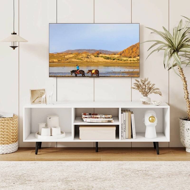 47.5" Console Cabinet for 55-Inch TVs W/ Storage Shelves Heavy-Duty - 47 inches in width