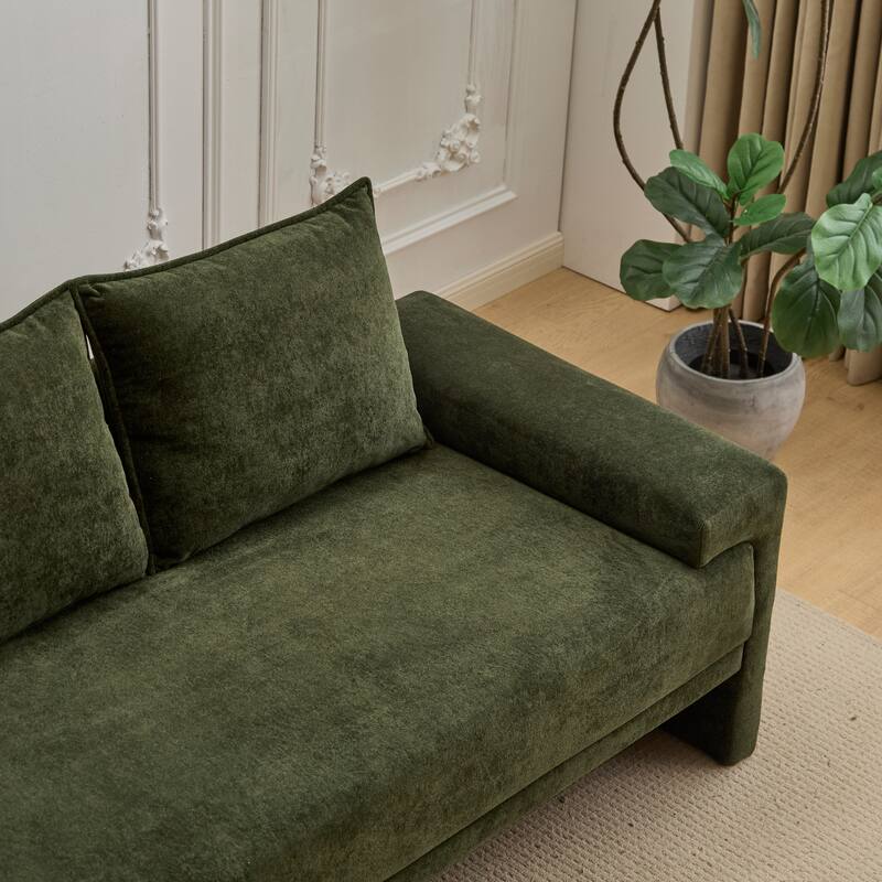 84.5" Modern 3-Seater Upholstered Velvet Sofa