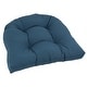 preview thumbnail 10 of 70, 19-inch Twill U-shaped Chair Cushion (Set of 1, 2, or 4) - 19 x 19 Single - Indigo
