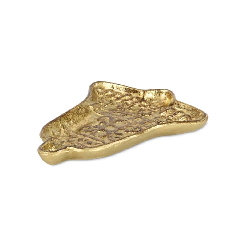 Gold Cast Iron Christmas Bell Catchall Tray