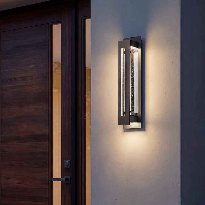 Kichler Lighting River Path Collection 2-light Textured Black Outdoor LED Wall Sconce