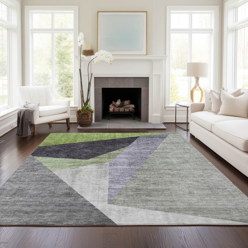 Machine Washable Indoor/ Outdoor Chantille Contemporary Dimensions Rug