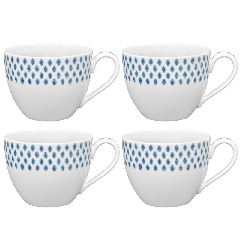 Noritake Hammock Set of 4 Teacups, 10 oz. - Blue