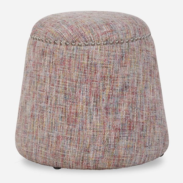 slide 2 of 3, Uttermost Gumdrop Confetti Chenille Ottoman