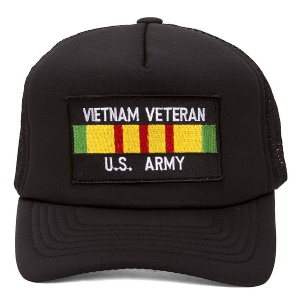 Military Patch Adjustable Trucker Hats Vietnam Veteran US Army