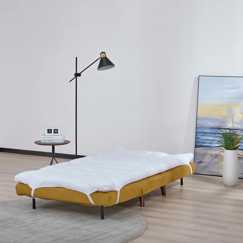 Artdeco Home 3 inch Polyester Twin Size Mattress Topper, White