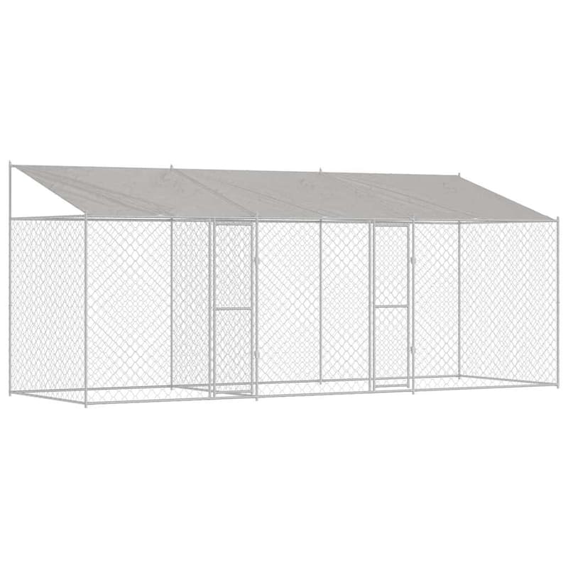 Dog Cage Silver 600/800 x 200 x 256 cm Galvanised Steel