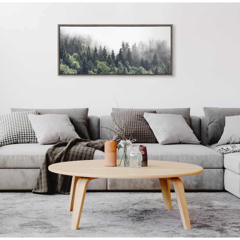 Kate and Laurel Lush Green Framed Canvas by The Creative Bunch Studio
