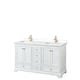 Option White, Gold Trim, White Cultured Marble Top