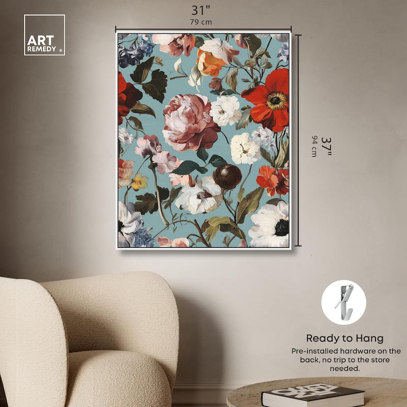 Floral Tapestry I Canvas by Art Remedy