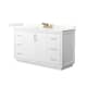 Option White / Giotto Quartz Top / Satin Bronze Hardware