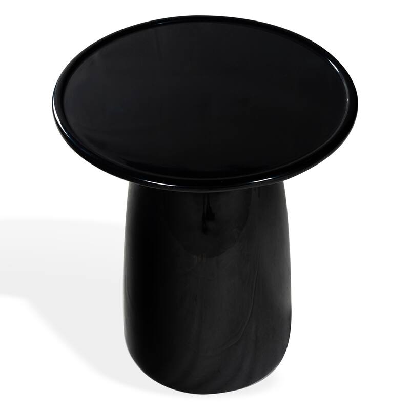 SAFAVIEH Couture Stephan Concrete Accent Table - 18"W x 18"D x 22"H - Black