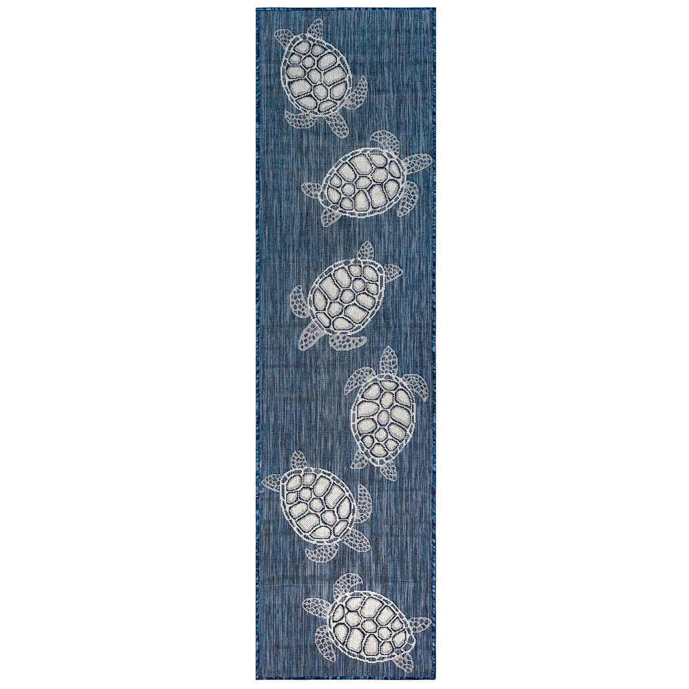 Liora Manne Carmel Collection Sea Turtles Indoor/ Outdoor Area Rug