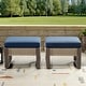 preview thumbnail 4 of 19, Cozywor 2-Piece Wicker Outdoor Patio Ottoman with Steel Frame and Cushions