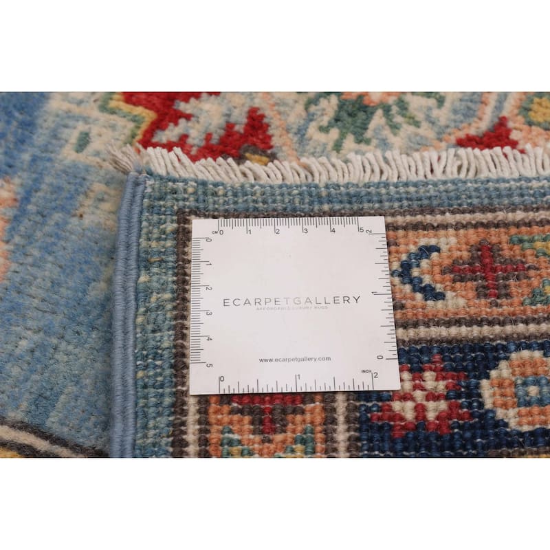 ECARPETGALLERY Hand-knotted Uzbek Ghazni Denim Blue Wool Rug - 5'11 x 8'1
