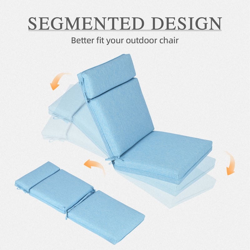 Aoodor Outdoor Dining Chair Cushion Set, 37"x20"x2.8"