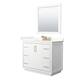 Option White / Giotto Quartz Top / Satin Bronze Hardware