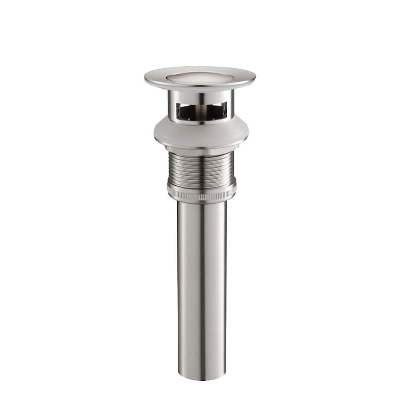 Pop Up Drain Stopper for Bathroom with Overflow - Brushed Nickel