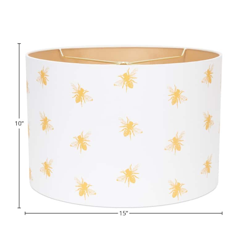 Bee Print Linen Lamp Shade