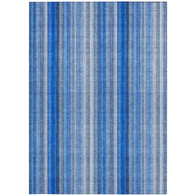 Elle Stripe Weather Resistant Timeless Fusion Outdoor Rug