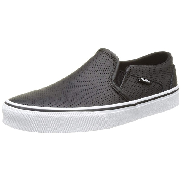 black leather slip on trainers womens