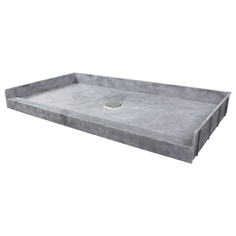 Transolid FTT6032C Ready to Tile 60 L x 32 W Shower Base in Dark Grey