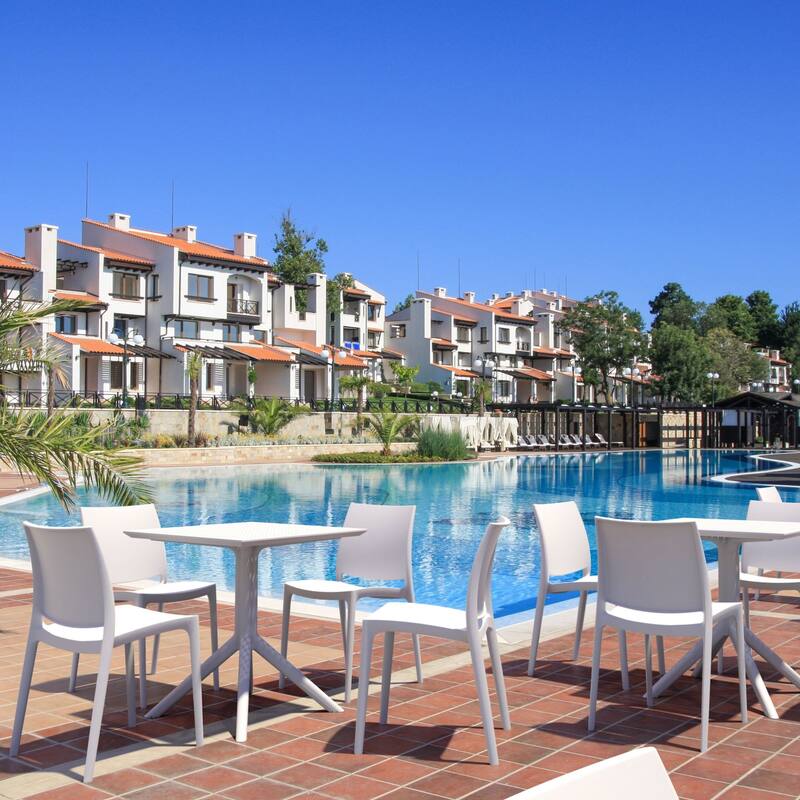 29.5" White Square Outdoor Patio Dining Table