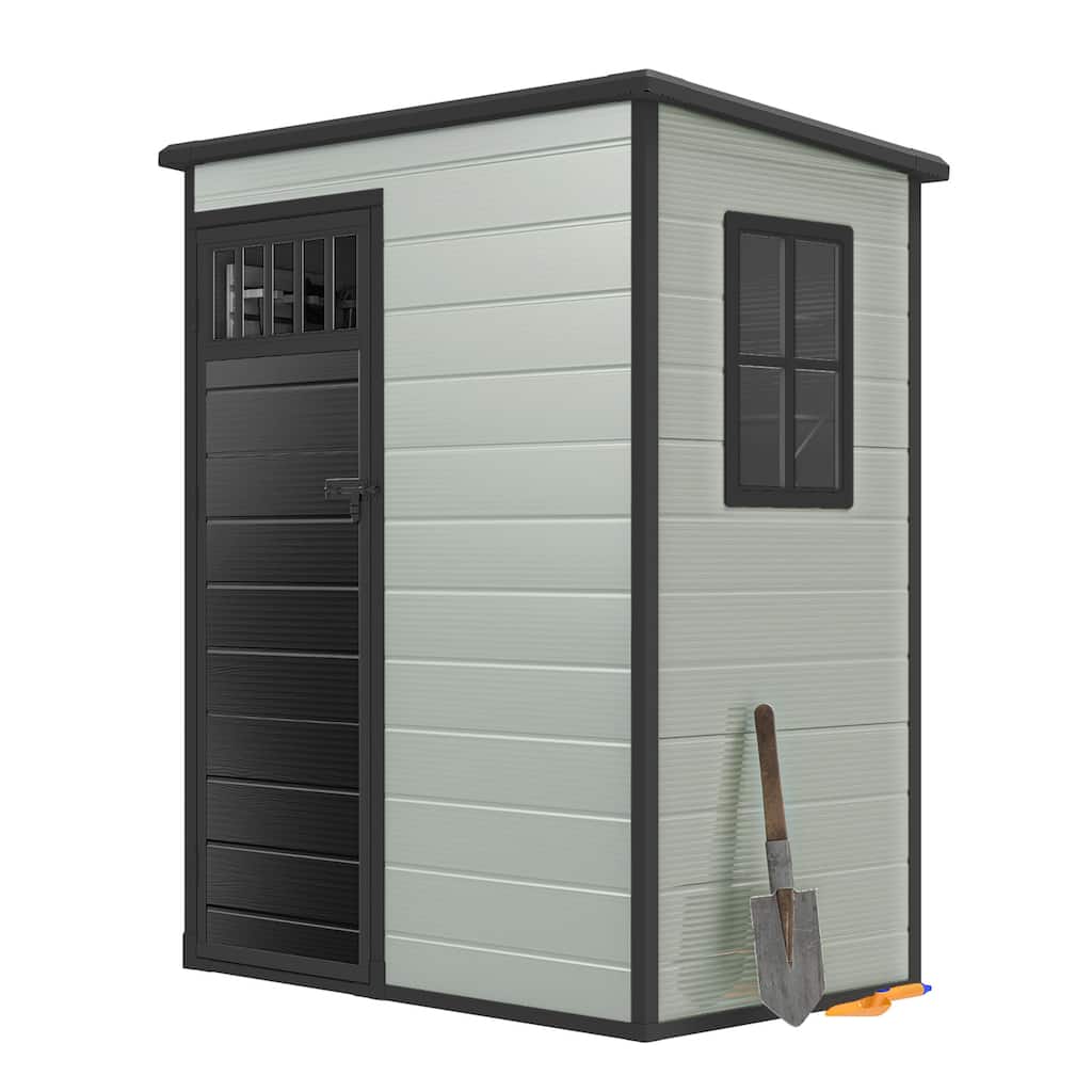 Moasis 5x3FT Outdoor Storage Shed with Lockable Door - 5' X 3'
