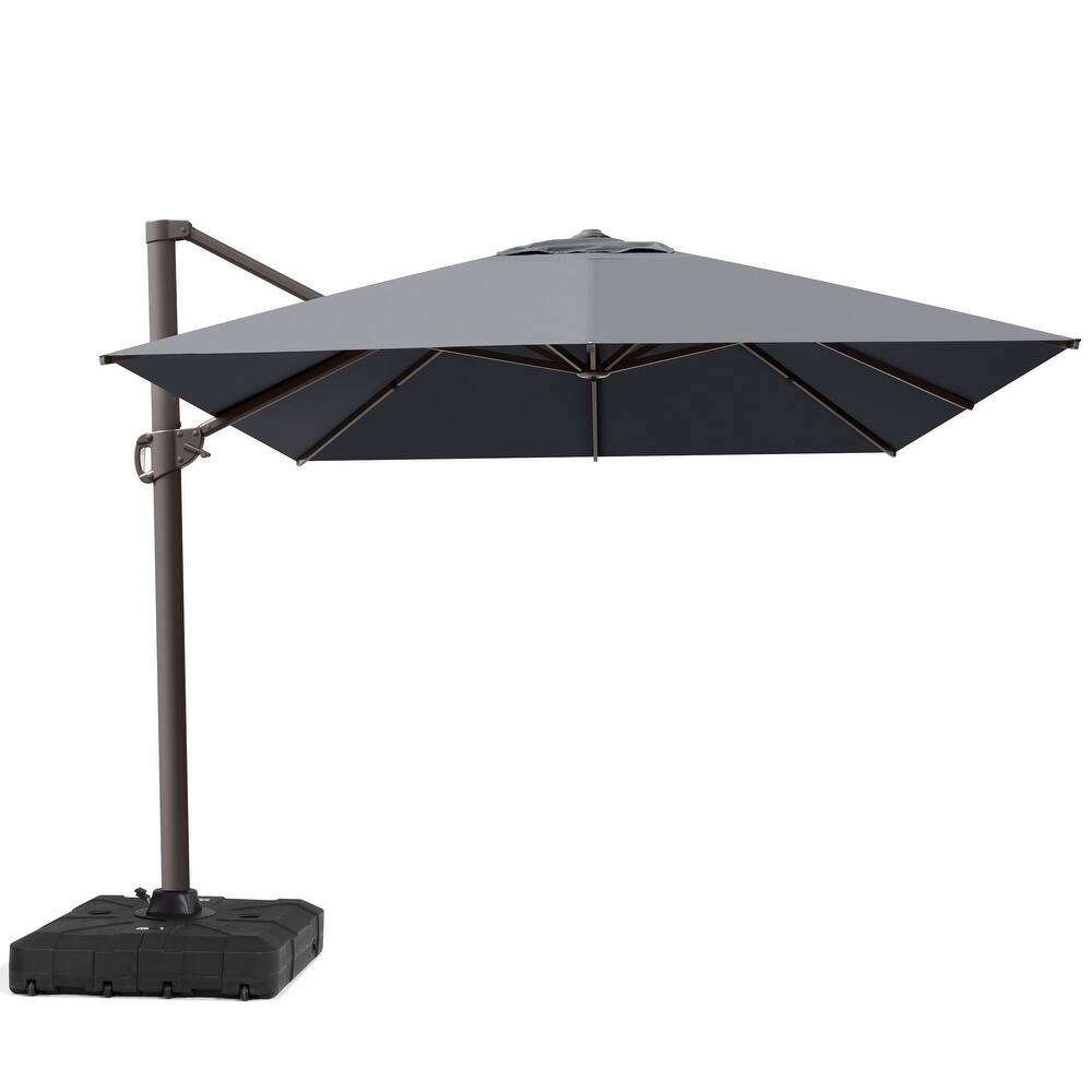 Outdoor 10 x 13 FT Shade Canopy Patio Cantilever Offset Umbrella with Base