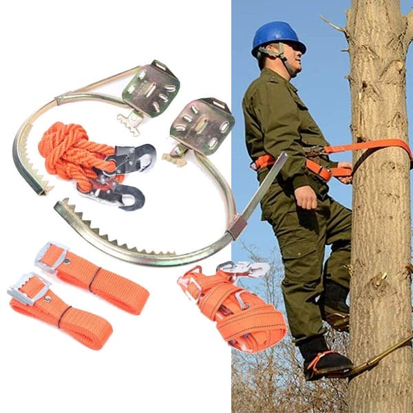 Adjustable Tree Climbing Gear Spike Set Tool 17.7in Bed Bath