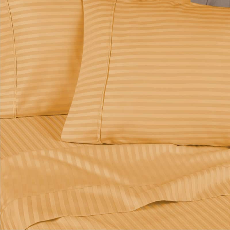 Superior Egyptian Cotton 300 Thread Count Stripe Deep Pocket Bed Sheet Set