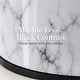 preview thumbnail 2 of 8, Carrara Noir 2 Piece Bathroom Set, Trash Can 3 Liter and Slim Toilet Brush Holder, Black and White Marble, Matte Accents