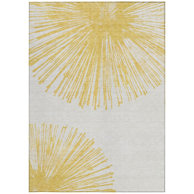HomeRoots Abstract Transitional Rectangle Outdoor Rug