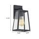 Black Plug-in Outdoor Wall Lantern Sconce Porch Light With Clear Glass(2-Pack)