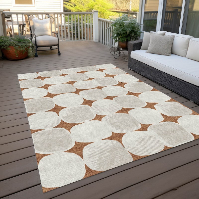 Machine Washable Indoor/ Outdoor Chantille Puffy Modern Rug