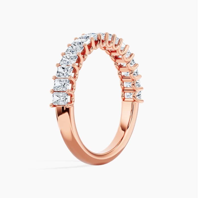Auriya 14k Gold Radiant North-South Lab Grown Diamond Half Eternity Band 1.60 - 5.25 ct. tw. (F-G, VS)