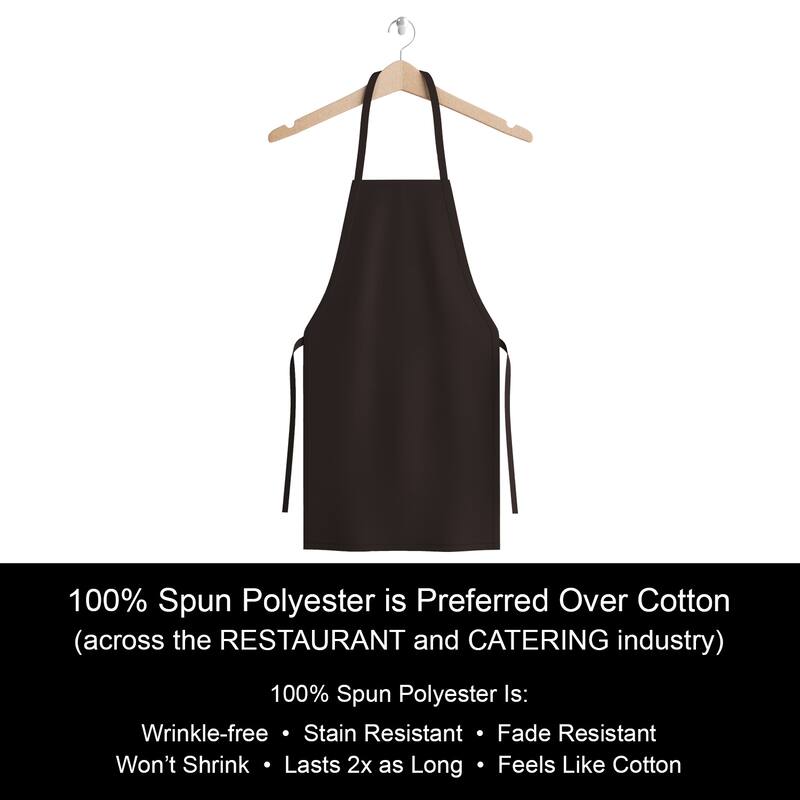 Arkwright Home Bib Spun Poly Aprons - 12 Pack - 33x30