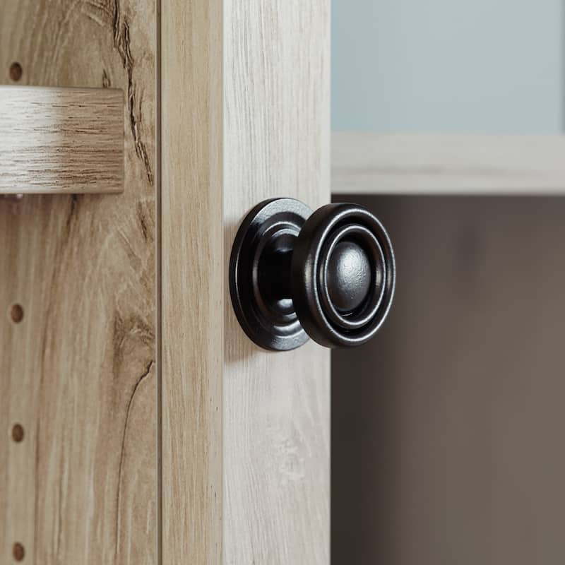 Wood Hutch with Storage Compartments, Brown - 65.12" W x 13.62" D x 40.04" H