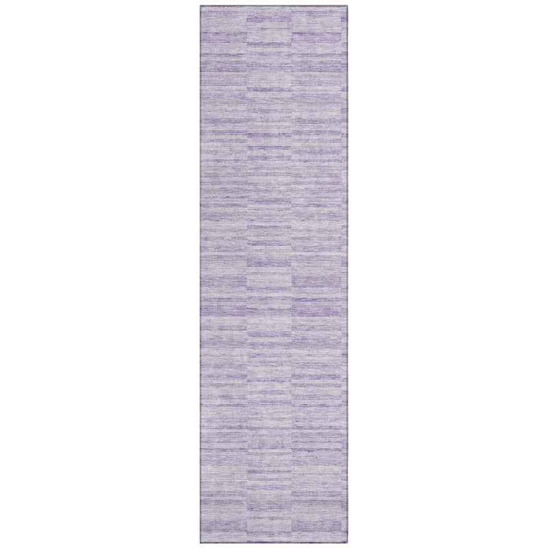 Machine Washable Indoor/ Outdoor Chantille Contemporary Blocks Rug