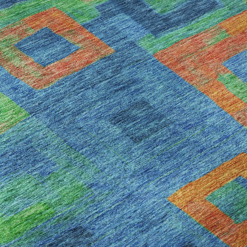 Premium Washable Super Soft Blocky Contemporary Mayfield Rug