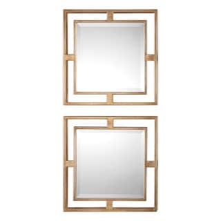 Uttermost Allick Set of (2) 18" Square Decorative Wall Mirrors