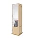 preview thumbnail 11 of 16, Anmytek 360 Rotating Jewelry Cabinet, Full Length Mirror Standing Storage Cabinet with Coat Rack and Open Shelves, Walnut