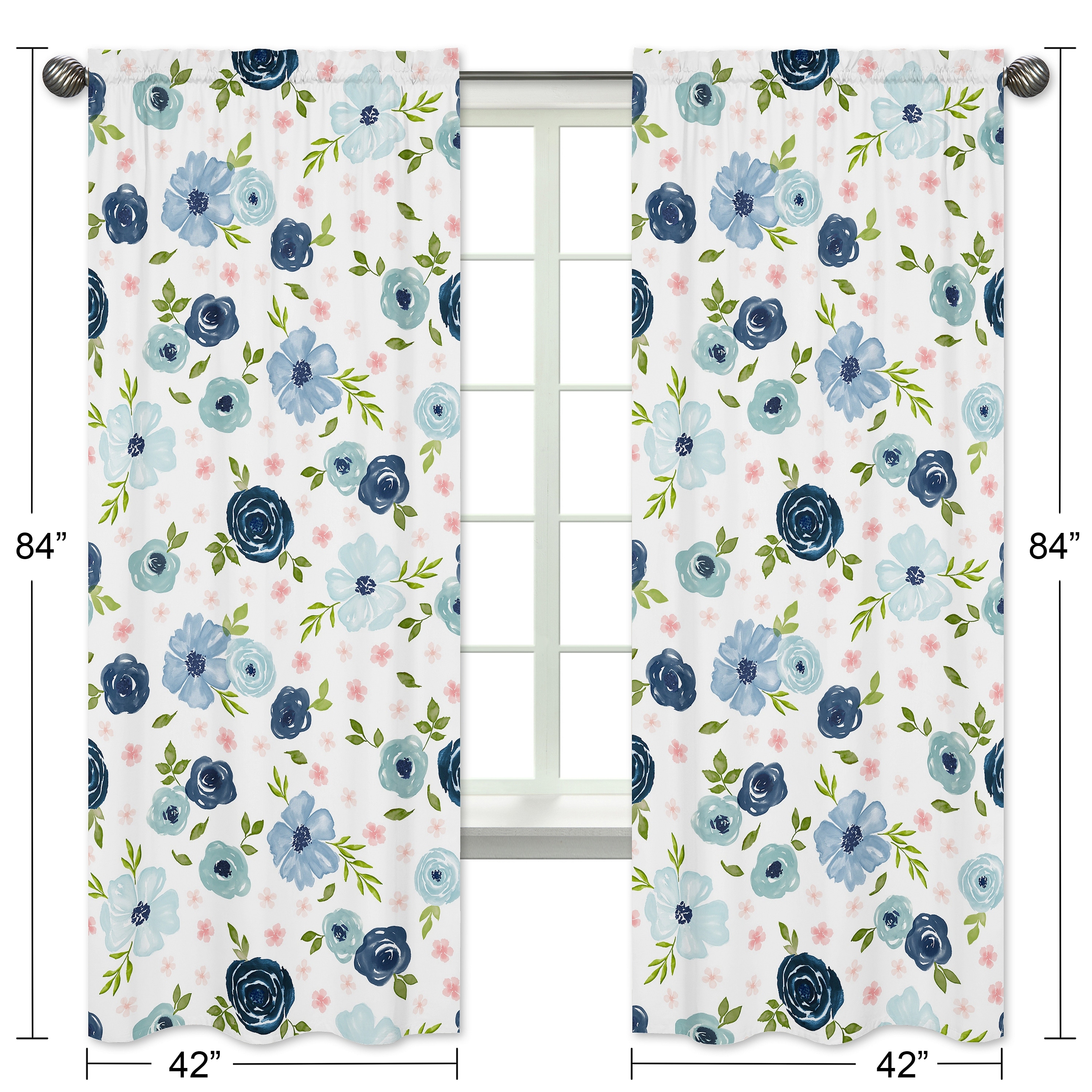Sweet jojo watercolor floral curtains online