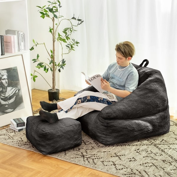 Chair Covers Bean Bag Chair Holder Stuffed Animal Storage Bean Bag