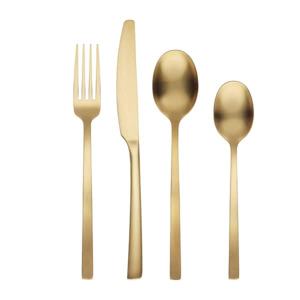 Cambridge Beacon Gold Satin 16-Piece Flatware Set