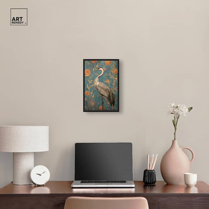 Graceful Grus Gaze Canvas by Art Remedy