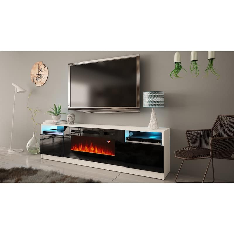 Strick & Bolton Amsden Electric Fireplace TV Stand